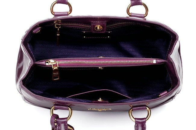 2014 Prada bright Leather Tote Bag for sale BN2533 purple - Click Image to Close